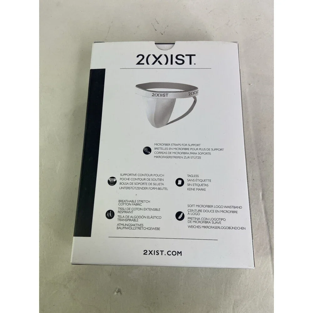 2xist Cotton Stretch 3 Pack Jock Strap Jockstraps Multicolor Mens Size XL